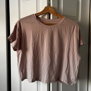 Lululemon Athletica Tops | Light Pink Lululemon Crop Tee
